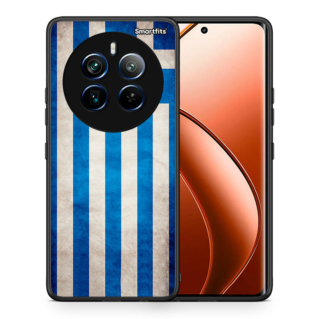 Θήκη Realme 12 Pro 5G / 12 Pro+ Greek Flag από τη Smartfits με σχέδιο στο πίσω μέρος και μαύρο περίβλημα | Realme 12 Pro 5G / 12 Pro+ Greek Flag case with colorful back and black bezels