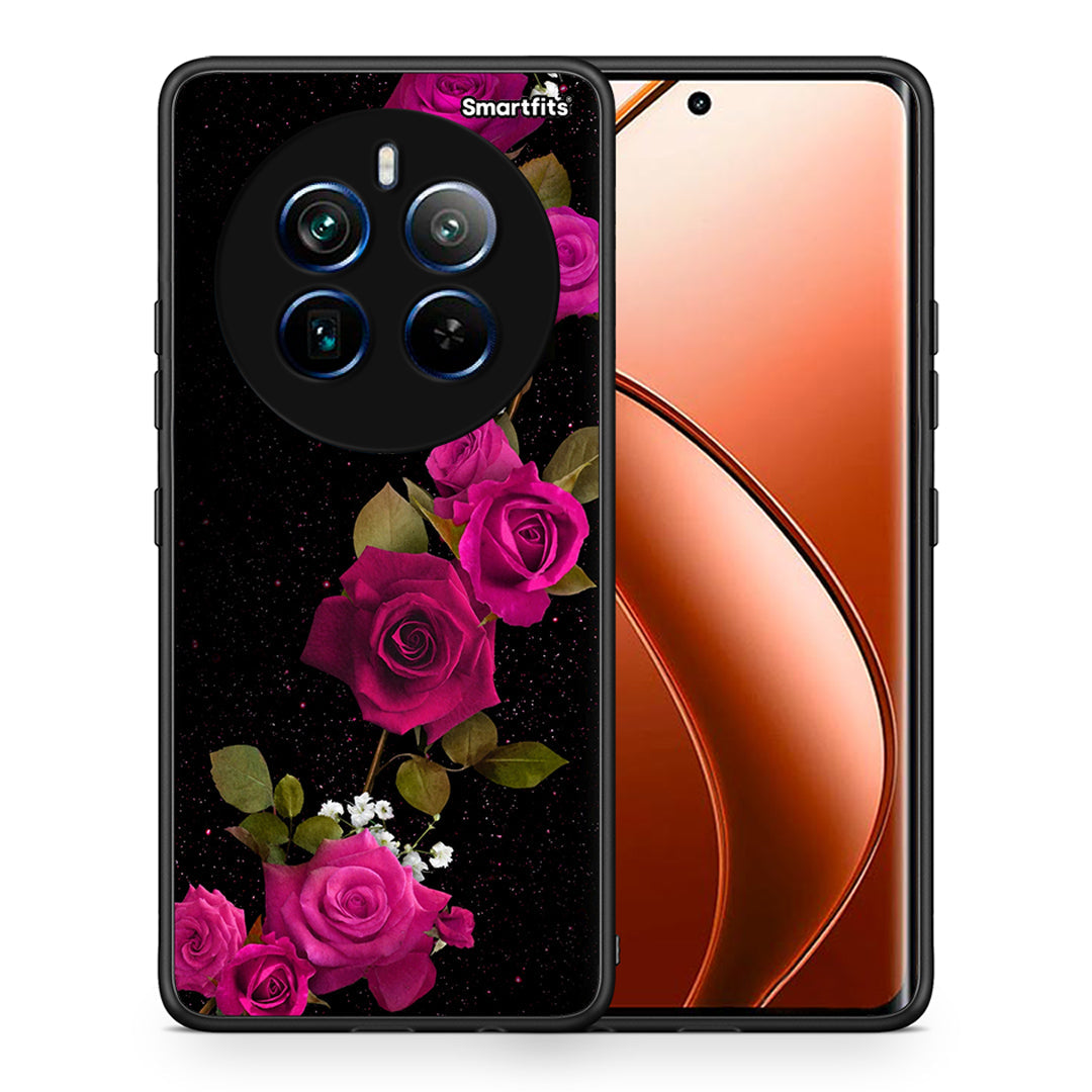 Θήκη Realme 12 Pro 5G / 12 Pro+ Red Roses Flower από τη Smartfits με σχέδιο στο πίσω μέρος και μαύρο περίβλημα | Realme 12 Pro 5G / 12 Pro+ Red Roses Flower case with colorful back and black bezels