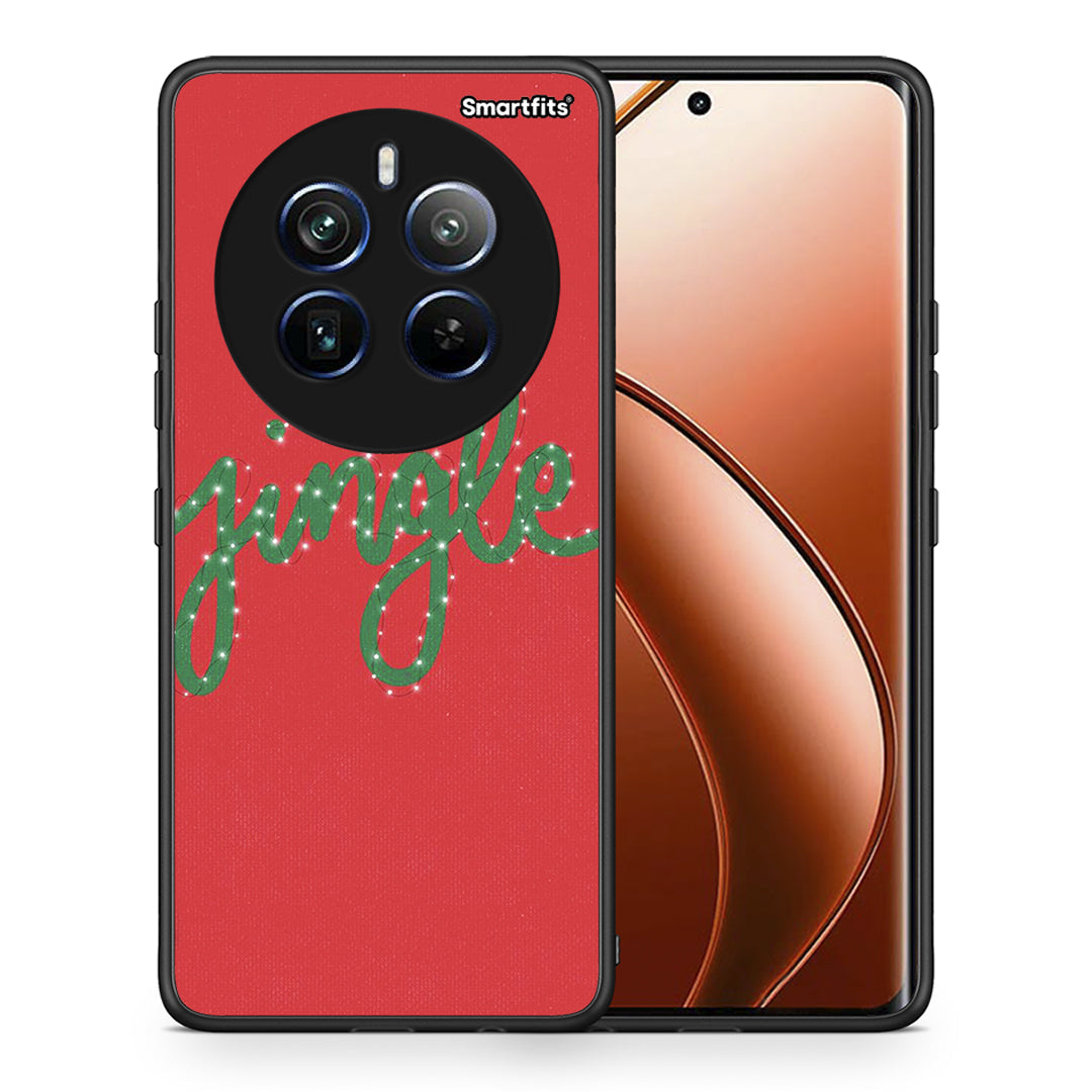 Θήκη Realme 12 Pro 5G / 12 Pro+ Jingle Xmas από τη Smartfits με σχέδιο στο πίσω μέρος και μαύρο περίβλημα | Realme 12 Pro 5G / 12 Pro+ Jingle Xmas case with colorful back and black bezels