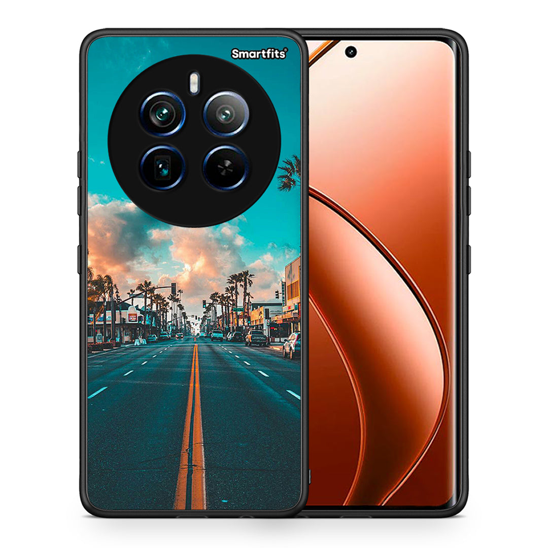 Θήκη Realme 12 Pro 5G / 12 Pro+ City Landscape από τη Smartfits με σχέδιο στο πίσω μέρος και μαύρο περίβλημα | Realme 12 Pro 5G / 12 Pro+ City Landscape case with colorful back and black bezels