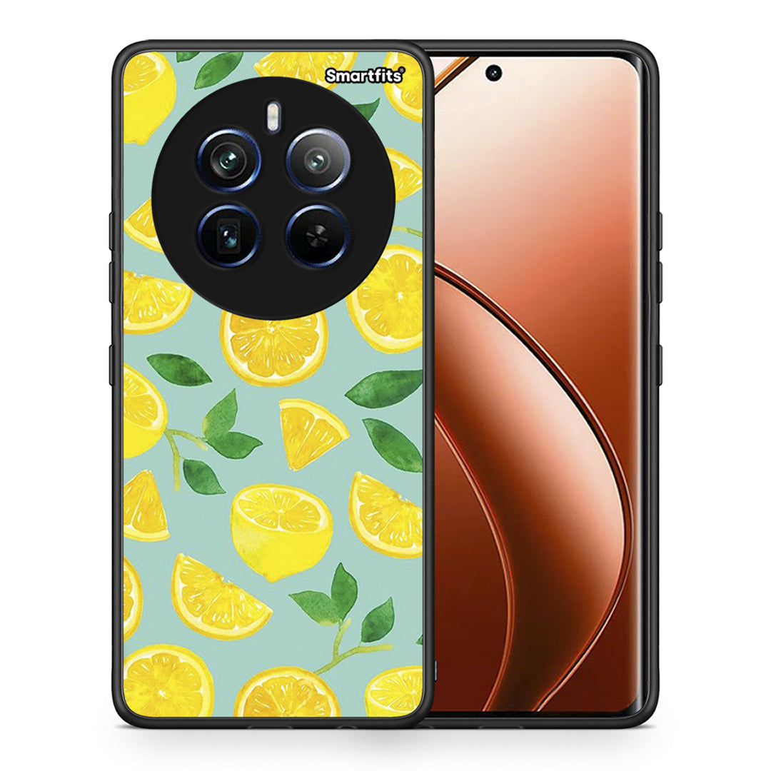 Θήκη Realme 12 Pro 5G / 12 Pro+ Lemons από τη Smartfits με σχέδιο στο πίσω μέρος και μαύρο περίβλημα | Realme 12 Pro 5G / 12 Pro+ Lemons case with colorful back and black bezels