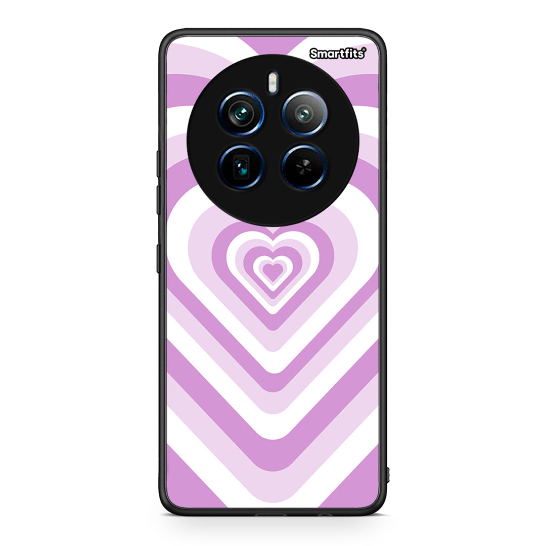 Realme 12 Pro 5G / 12 Pro+ Lilac Hearts θήκη από τη Smartfits με σχέδιο στο πίσω μέρος και μαύρο περίβλημα | Smartphone case with colorful back and black bezels by Smartfits