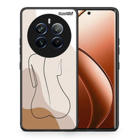 Thumbnail for Θήκη Realme 12 Pro 5G / 12 Pro+ LineArt Woman από τη Smartfits με σχέδιο στο πίσω μέρος και μαύρο περίβλημα | Realme 12 Pro 5G / 12 Pro+ LineArt Woman case with colorful back and black bezels