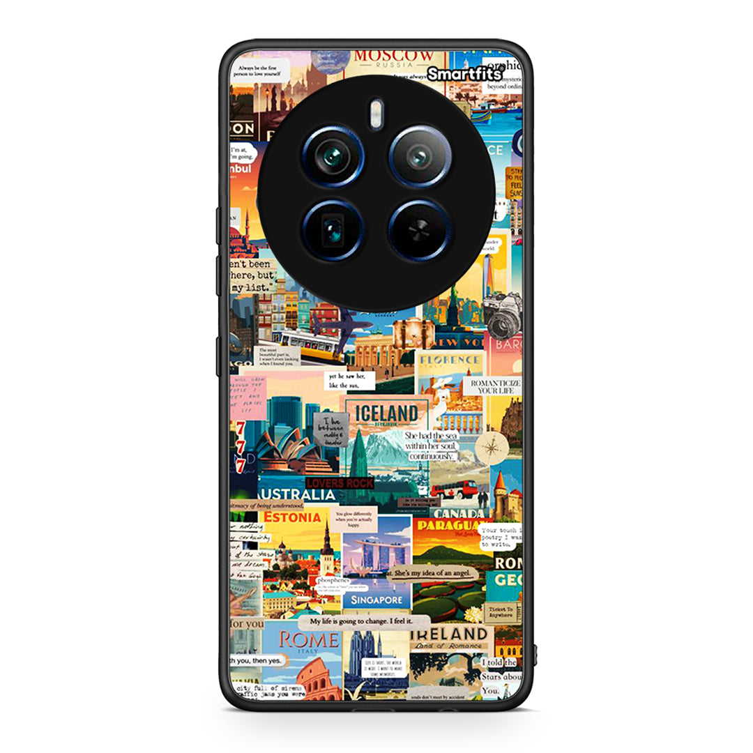 Realme 12 Pro 5G / 12 Pro+ Live To Travel θήκη από τη Smartfits με σχέδιο στο πίσω μέρος και μαύρο περίβλημα | Smartphone case with colorful back and black bezels by Smartfits