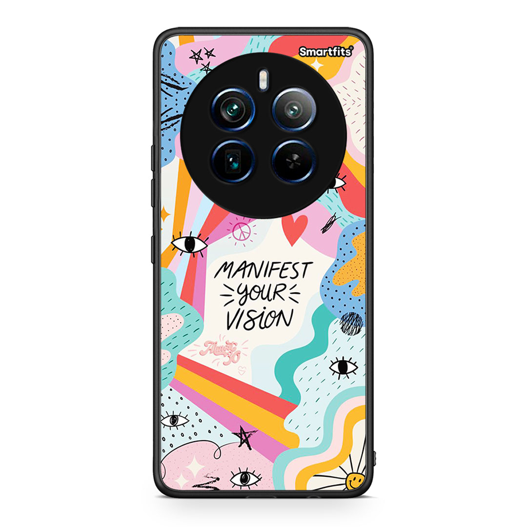 Realme 12 Pro 5G / 12 Pro+ Manifest Your Vision θήκη από τη Smartfits με σχέδιο στο πίσω μέρος και μαύρο περίβλημα | Smartphone case with colorful back and black bezels by Smartfits