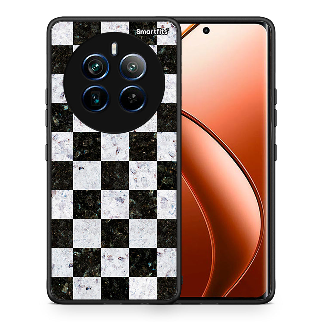 Θήκη Realme 12 Pro 5G / 12 Pro+ Square Geometric Marble από τη Smartfits με σχέδιο στο πίσω μέρος και μαύρο περίβλημα | Realme 12 Pro 5G / 12 Pro+ Square Geometric Marble case with colorful back and black bezels