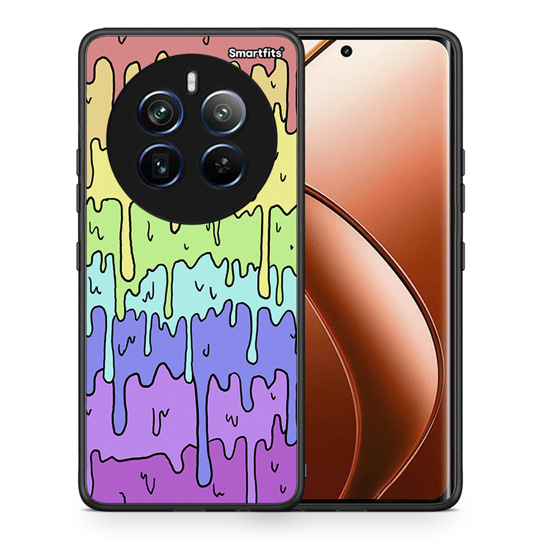 Θήκη Realme 12 Pro 5G / 12 Pro+ Melting Rainbow από τη Smartfits με σχέδιο στο πίσω μέρος και μαύρο περίβλημα | Realme 12 Pro 5G / 12 Pro+ Melting Rainbow case with colorful back and black bezels