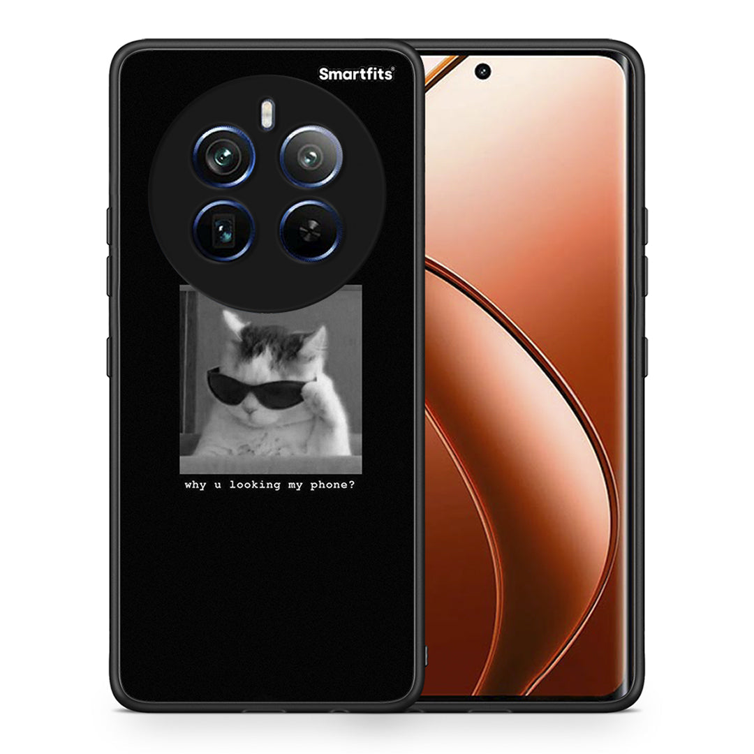 Θήκη Realme 12 Pro 5G / 12 Pro+ Meme Cat από τη Smartfits με σχέδιο στο πίσω μέρος και μαύρο περίβλημα | Realme 12 Pro 5G / 12 Pro+ Meme Cat case with colorful back and black bezels