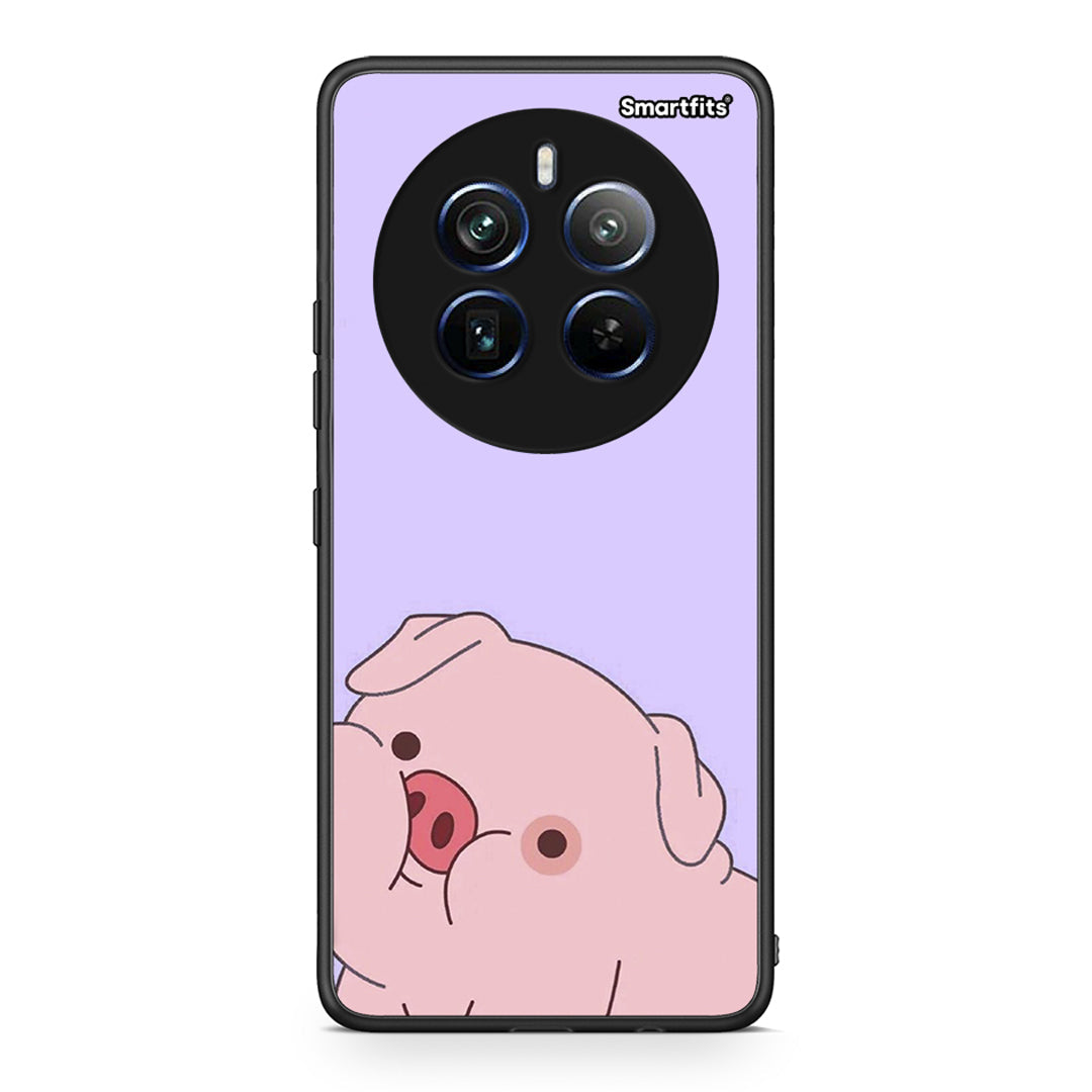 Realme 12 Pro 5G / 12 Pro+ Pig Love 2 Θήκη Αγίου Βαλεντίνου από τη Smartfits με σχέδιο στο πίσω μέρος και μαύρο περίβλημα | Smartphone case with colorful back and black bezels by Smartfits