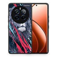 Thumbnail for Θήκη Realme 12 Pro 5G / 12 Pro+ Lion Designer PopArt από τη Smartfits με σχέδιο στο πίσω μέρος και μαύρο περίβλημα | Realme 12 Pro 5G / 12 Pro+ Lion Designer PopArt case with colorful back and black bezels
