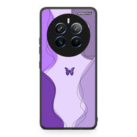 Thumbnail for Realme 12 Pro 5G / 12 Pro+ Purple Mariposa Θήκη Αγίου Βαλεντίνου από τη Smartfits με σχέδιο στο πίσω μέρος και μαύρο περίβλημα | Smartphone case with colorful back and black bezels by Smartfits