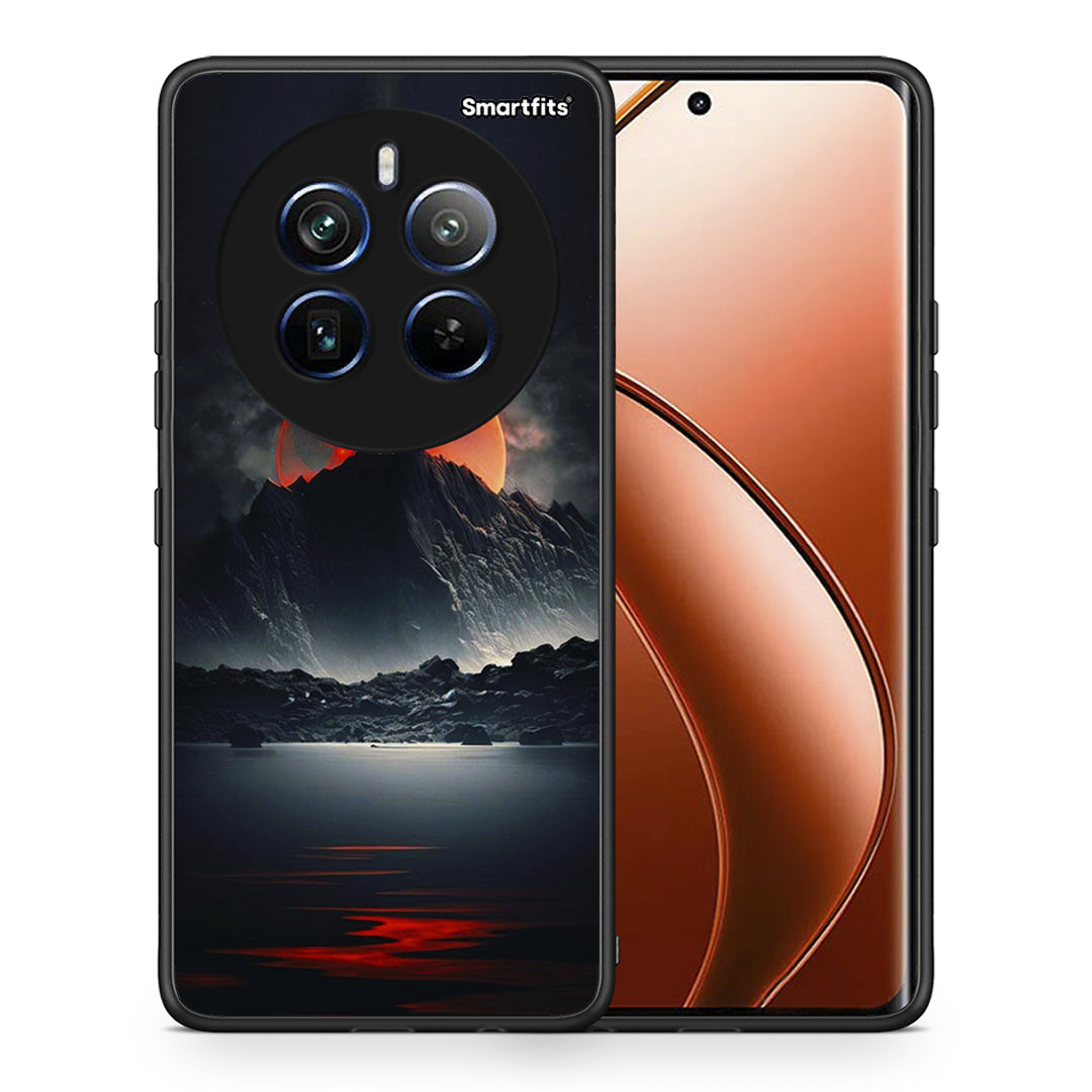 Θήκη Realme 12 Pro 5G / 12 Pro+ Red Full Moon από τη Smartfits με σχέδιο στο πίσω μέρος και μαύρο περίβλημα | Realme 12 Pro 5G / 12 Pro+ Red Full Moon case with colorful back and black bezels