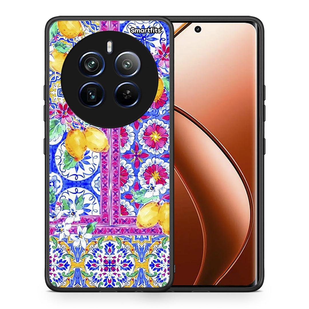 Θήκη Realme 12 Pro 5G / 12 Pro+ Retro Spring από τη Smartfits με σχέδιο στο πίσω μέρος και μαύρο περίβλημα | Realme 12 Pro 5G / 12 Pro+ Retro Spring case with colorful back and black bezels