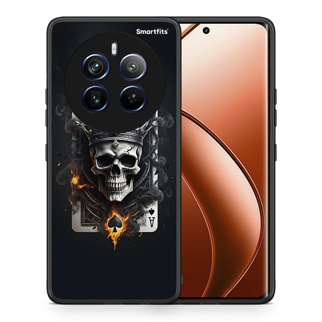 Θήκη Realme 12 Pro 5G / 12 Pro+ Skull King Ace από τη Smartfits με σχέδιο στο πίσω μέρος και μαύρο περίβλημα | Realme 12 Pro 5G / 12 Pro+ Skull King Ace case with colorful back and black bezels