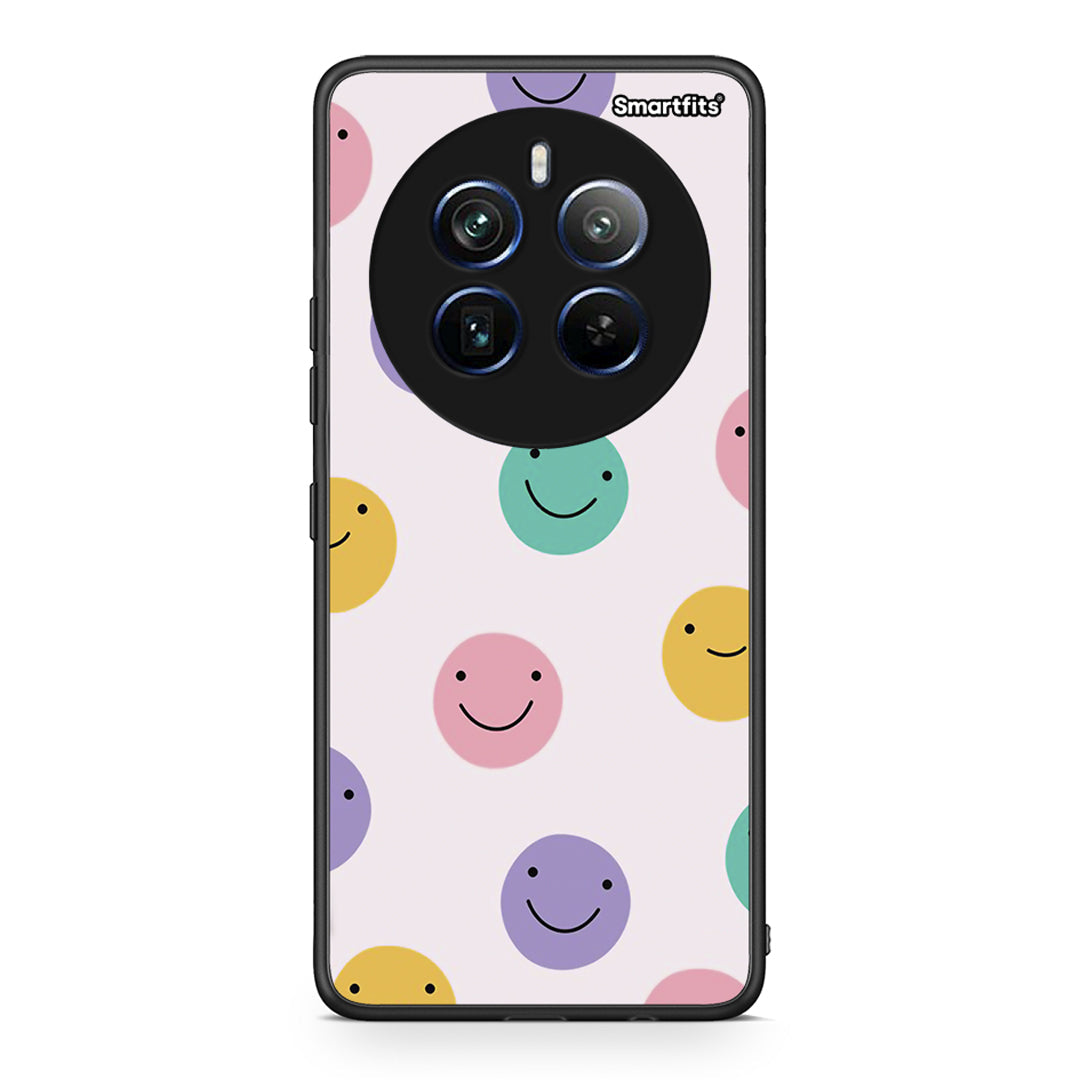 Realme 12 Pro 5G / 12 Pro+ Smiley Faces θήκη από τη Smartfits με σχέδιο στο πίσω μέρος και μαύρο περίβλημα | Smartphone case with colorful back and black bezels by Smartfits