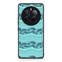 Thumbnail for Realme 12 Pro 5G / 12 Pro+ Swimming Dolphins θήκη από τη Smartfits με σχέδιο στο πίσω μέρος και μαύρο περίβλημα | Smartphone case with colorful back and black bezels by Smartfits
