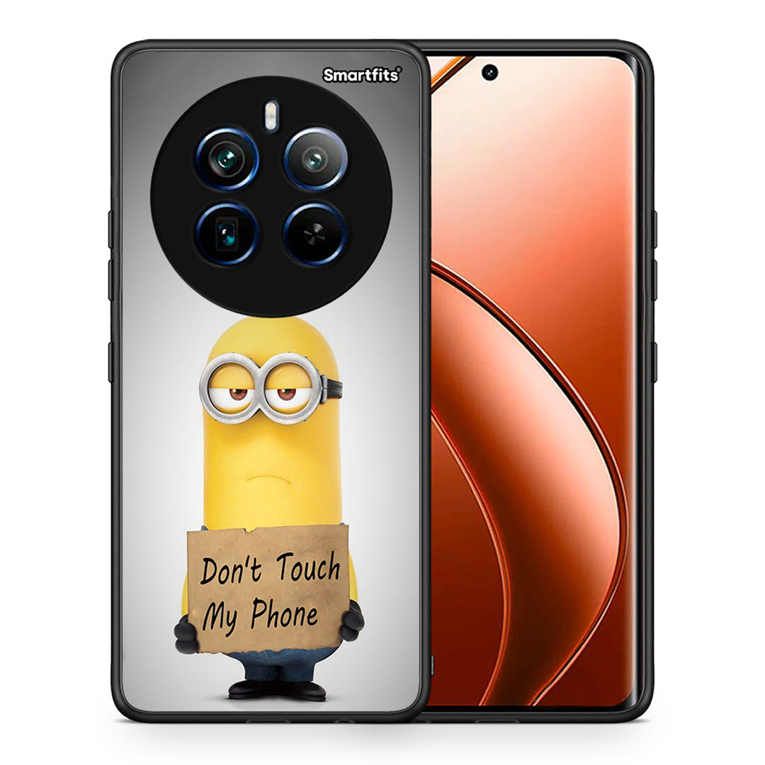 Θήκη Realme 12 Pro 5G / 12 Pro+ Minion Text από τη Smartfits με σχέδιο στο πίσω μέρος και μαύρο περίβλημα | Realme 12 Pro 5G / 12 Pro+ Minion Text case with colorful back and black bezels