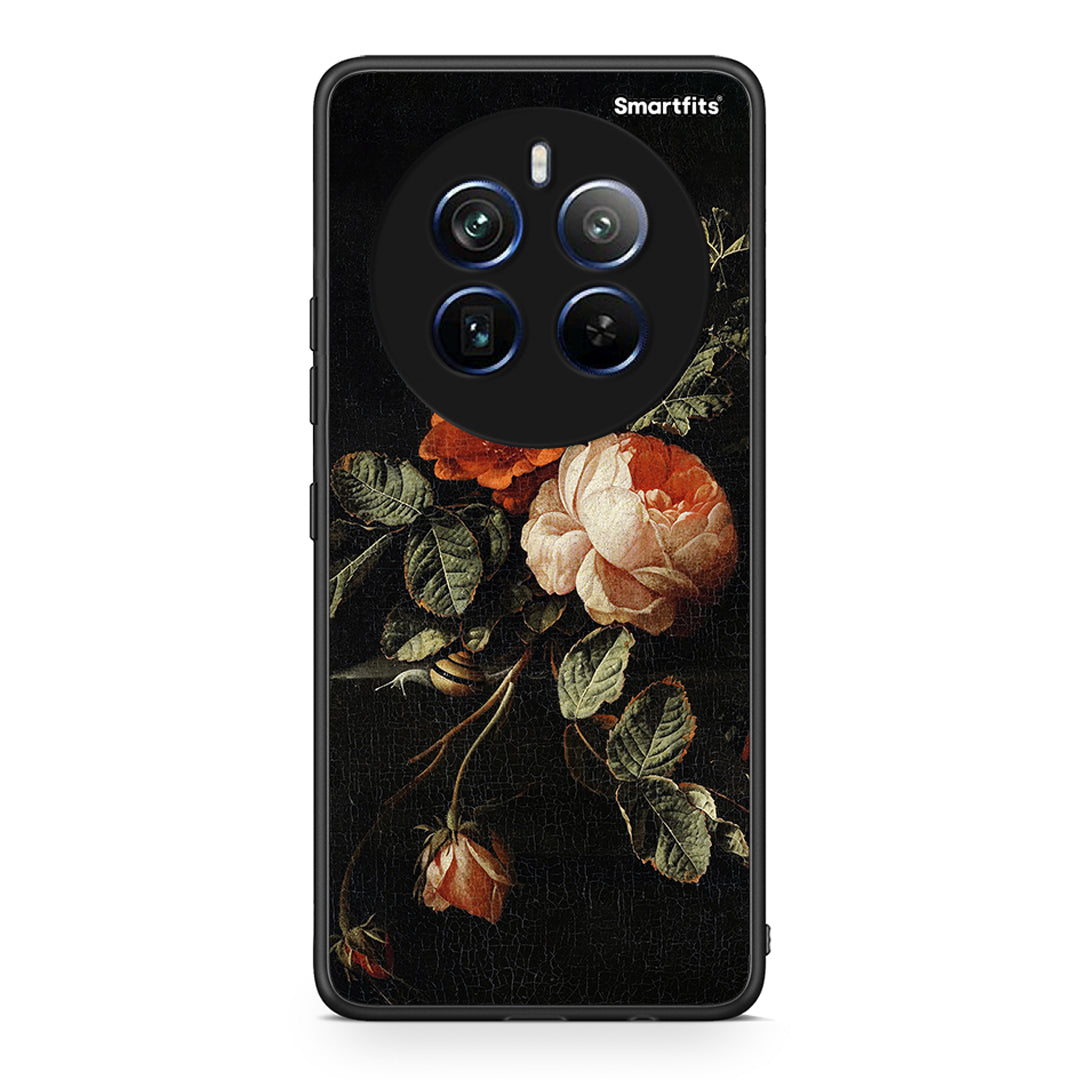 Realme 12 Pro 5G / 12 Pro+ Vintage Roses θήκη από τη Smartfits με σχέδιο στο πίσω μέρος και μαύρο περίβλημα | Smartphone case with colorful back and black bezels by Smartfits