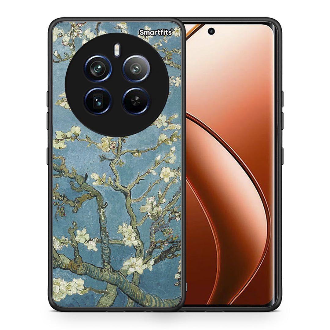 Θήκη Realme 12 Pro 5G / 12 Pro+ White Blossoms από τη Smartfits με σχέδιο στο πίσω μέρος και μαύρο περίβλημα | Realme 12 Pro 5G / 12 Pro+ White Blossoms case with colorful back and black bezels