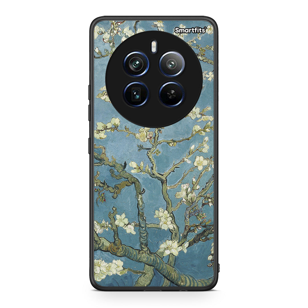 Realme 12 Pro 5G / 12 Pro+ White Blossoms θήκη από τη Smartfits με σχέδιο στο πίσω μέρος και μαύρο περίβλημα | Smartphone case with colorful back and black bezels by Smartfits