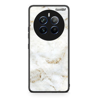 Thumbnail for Realme 12 Pro 5G / 12 Pro+ White Gold Marble θήκη από τη Smartfits με σχέδιο στο πίσω μέρος και μαύρο περίβλημα | Smartphone case with colorful back and black bezels by Smartfits