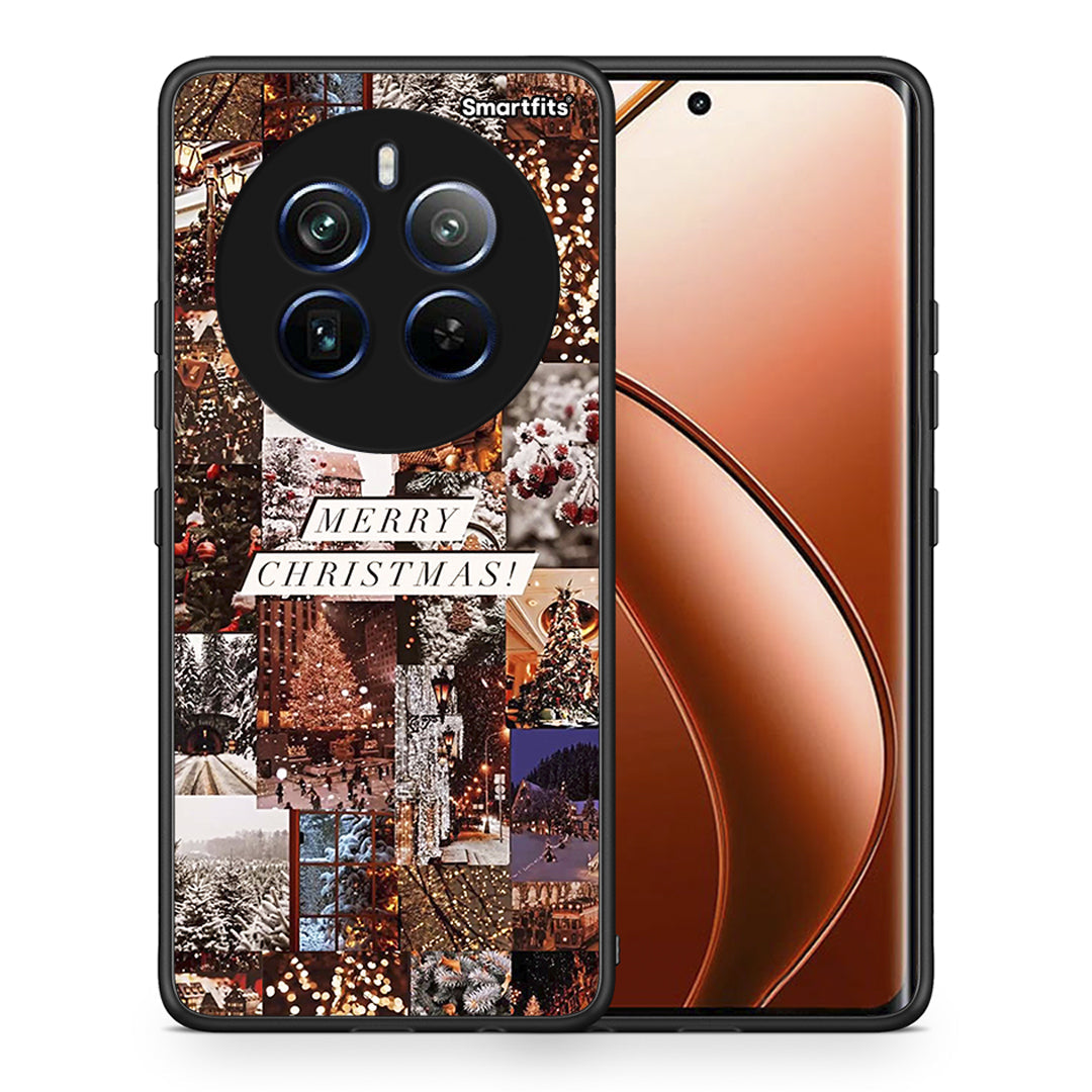 Θήκη Realme 12 Pro 5G / 12 Pro+ Xmas Collage από τη Smartfits με σχέδιο στο πίσω μέρος και μαύρο περίβλημα | Realme 12 Pro 5G / 12 Pro+ Xmas Collage case with colorful back and black bezels