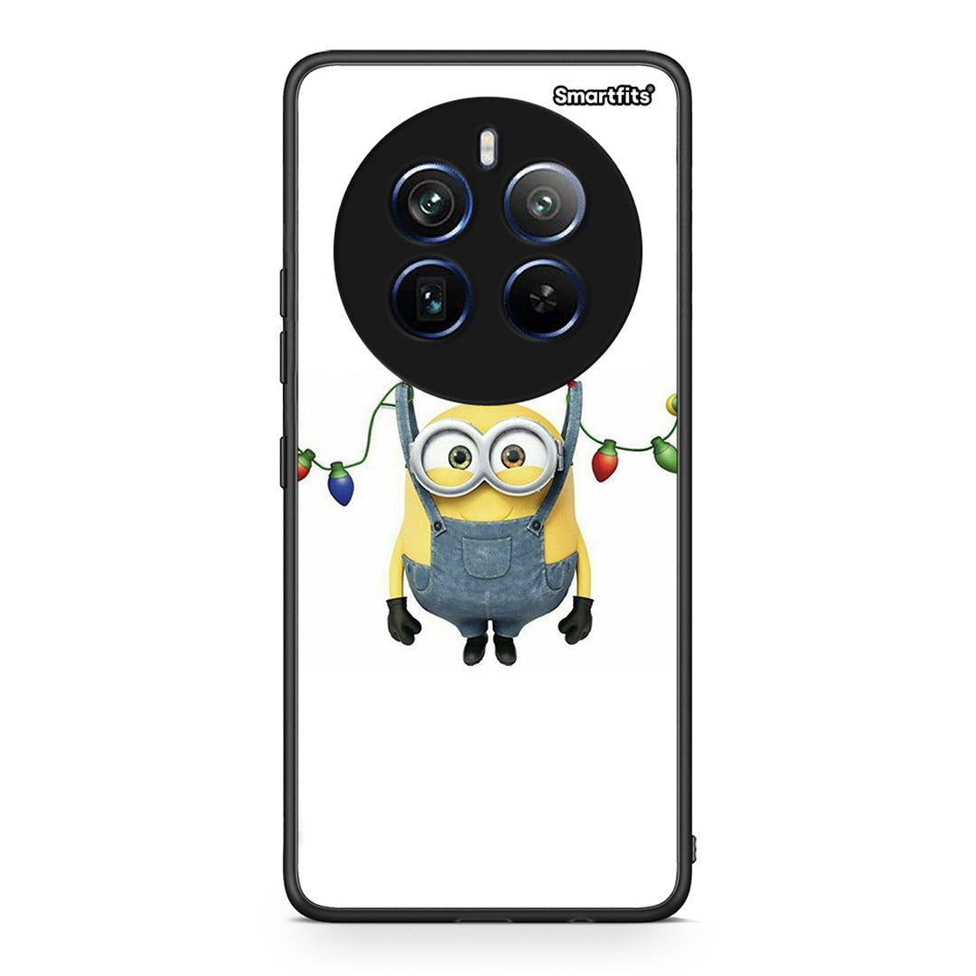 Realme 12 Pro 5G / 12 Pro+ Xmas Minion Lights θήκη από τη Smartfits με σχέδιο στο πίσω μέρος και μαύρο περίβλημα | Smartphone case with colorful back and black bezels by Smartfits