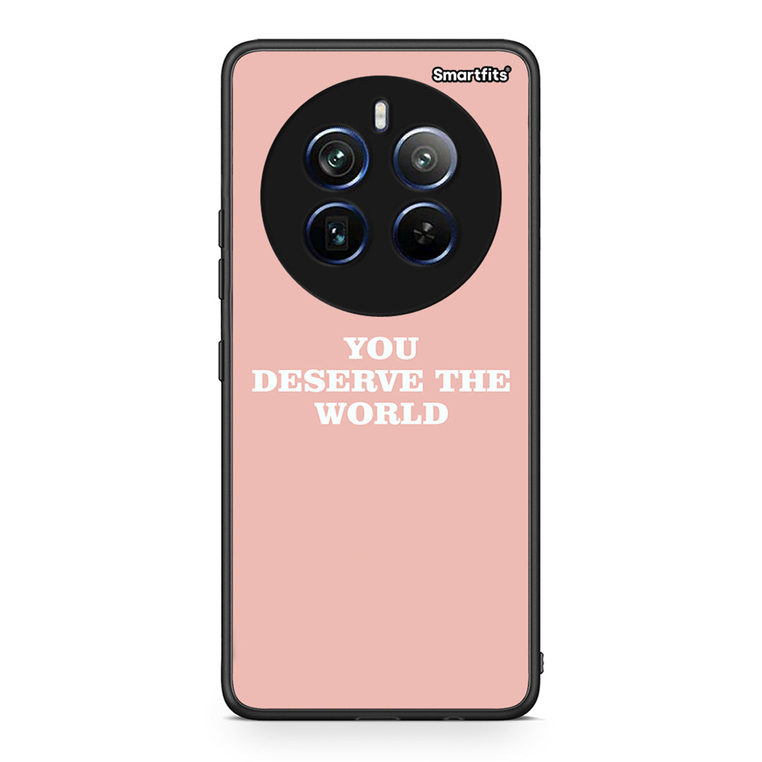 Realme 12 Pro 5G / 12 Pro+ You Deserve The World Θήκη Αγίου Βαλεντίνου από τη Smartfits με σχέδιο στο πίσω μέρος και μαύρο περίβλημα | Smartphone case with colorful back and black bezels by Smartfits