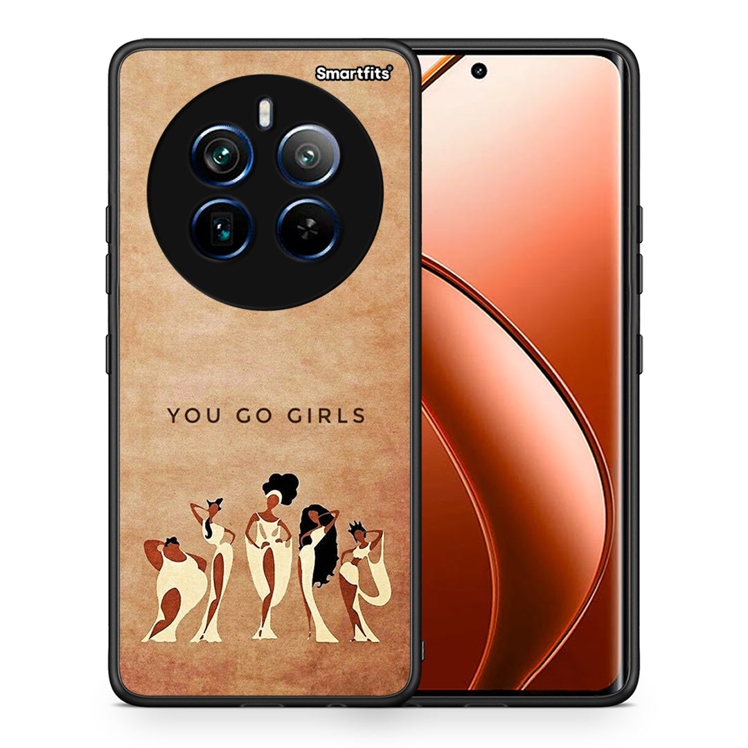 Θήκη Realme 12 Pro 5G / 12 Pro+ You Go Girl από τη Smartfits με σχέδιο στο πίσω μέρος και μαύρο περίβλημα | Realme 12 Pro 5G / 12 Pro+ You Go Girl case with colorful back and black bezels