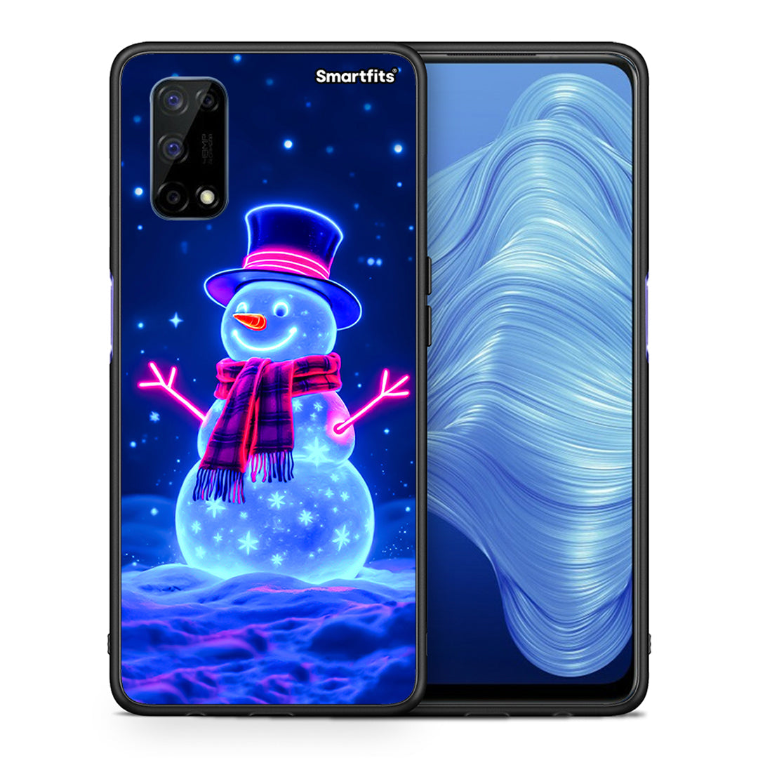 Christmas Neon Snowman - Realme 7 5G θήκη