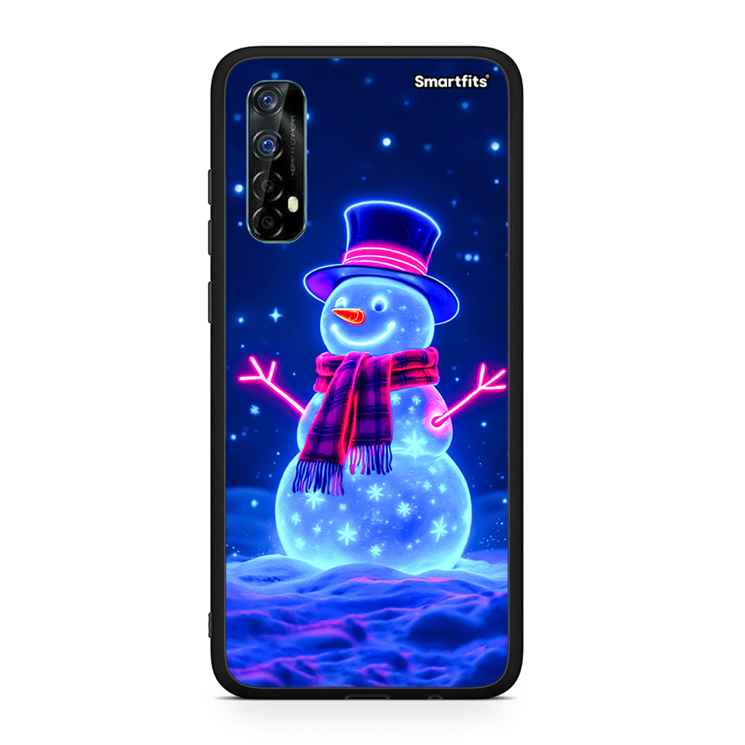 Christmas Neon Snowman - Realme 7 θήκη