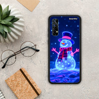 Thumbnail for Christmas Neon Snowman - Realme 7 θήκη