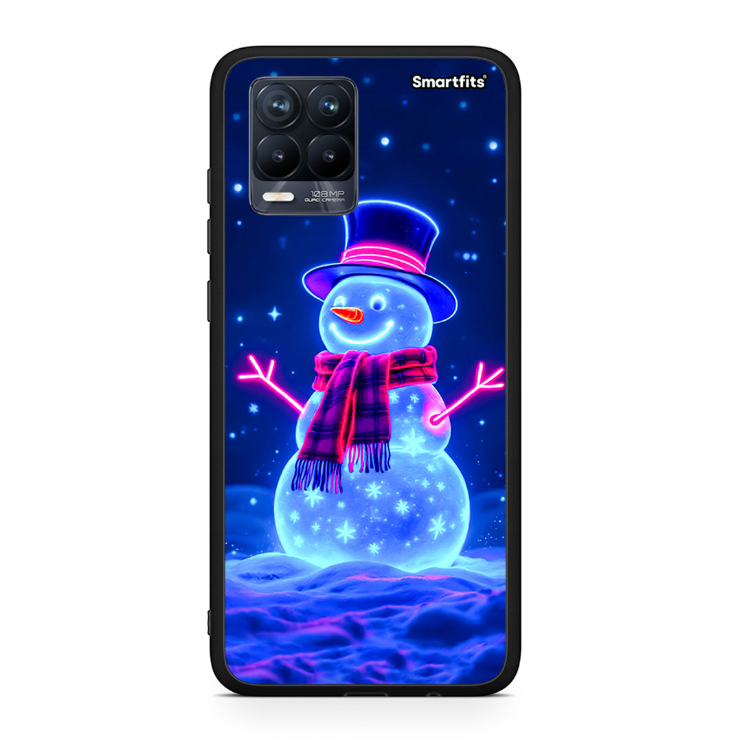 Christmas Neon Snowman - Realme 8 / 8 Pro θήκη