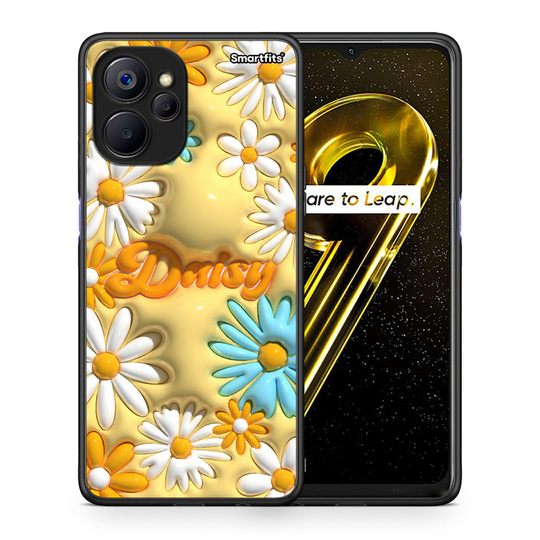 Θήκη Realme 9i 5G Bubble Daisies από τη Smartfits με σχέδιο στο πίσω μέρος και μαύρο περίβλημα | Realme 9i 5G Bubble Daisies case with colorful back and black bezels