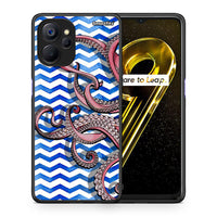 Thumbnail for Θήκη Realme 9i 5G Chevron Devilfish από τη Smartfits με σχέδιο στο πίσω μέρος και μαύρο περίβλημα | Realme 9i 5G Chevron Devilfish case with colorful back and black bezels