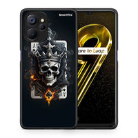 Thumbnail for Θήκη Realme 9i 5G Skull King Ace από τη Smartfits με σχέδιο στο πίσω μέρος και μαύρο περίβλημα | Realme 9i 5G Skull King Ace case with colorful back and black bezels