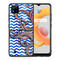 Thumbnail for Θήκη Realme C11 2021 Chevron Devilfish από τη Smartfits με σχέδιο στο πίσω μέρος και μαύρο περίβλημα | Realme C11 2021 Chevron Devilfish case with colorful back and black bezels