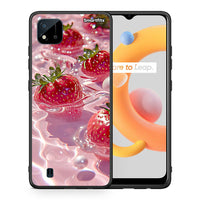 Thumbnail for Θήκη Realme C11 2021 Juicy Strawberries από τη Smartfits με σχέδιο στο πίσω μέρος και μαύρο περίβλημα | Realme C11 2021 Juicy Strawberries case with colorful back and black bezels