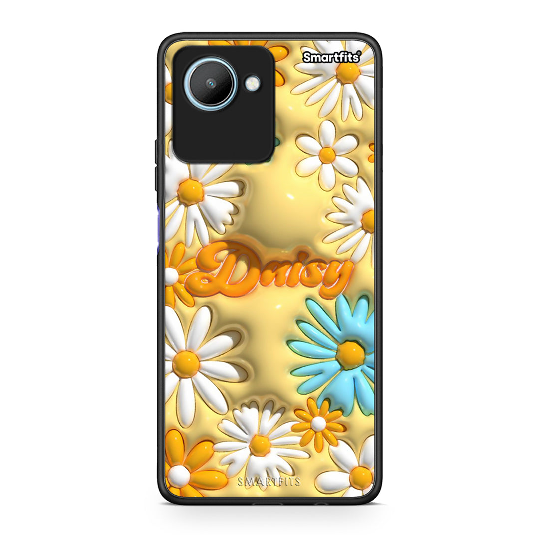 Θήκη Realme C30 Bubble Daisies από τη Smartfits με σχέδιο στο πίσω μέρος και μαύρο περίβλημα | Realme C30 Bubble Daisies Case with Colorful Back and Black Bezels