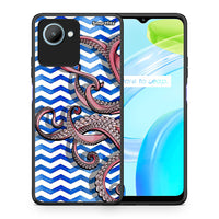 Thumbnail for Θήκη Realme C30 Chevron Devilfish από τη Smartfits με σχέδιο στο πίσω μέρος και μαύρο περίβλημα | Realme C30 Chevron Devilfish Case with Colorful Back and Black Bezels