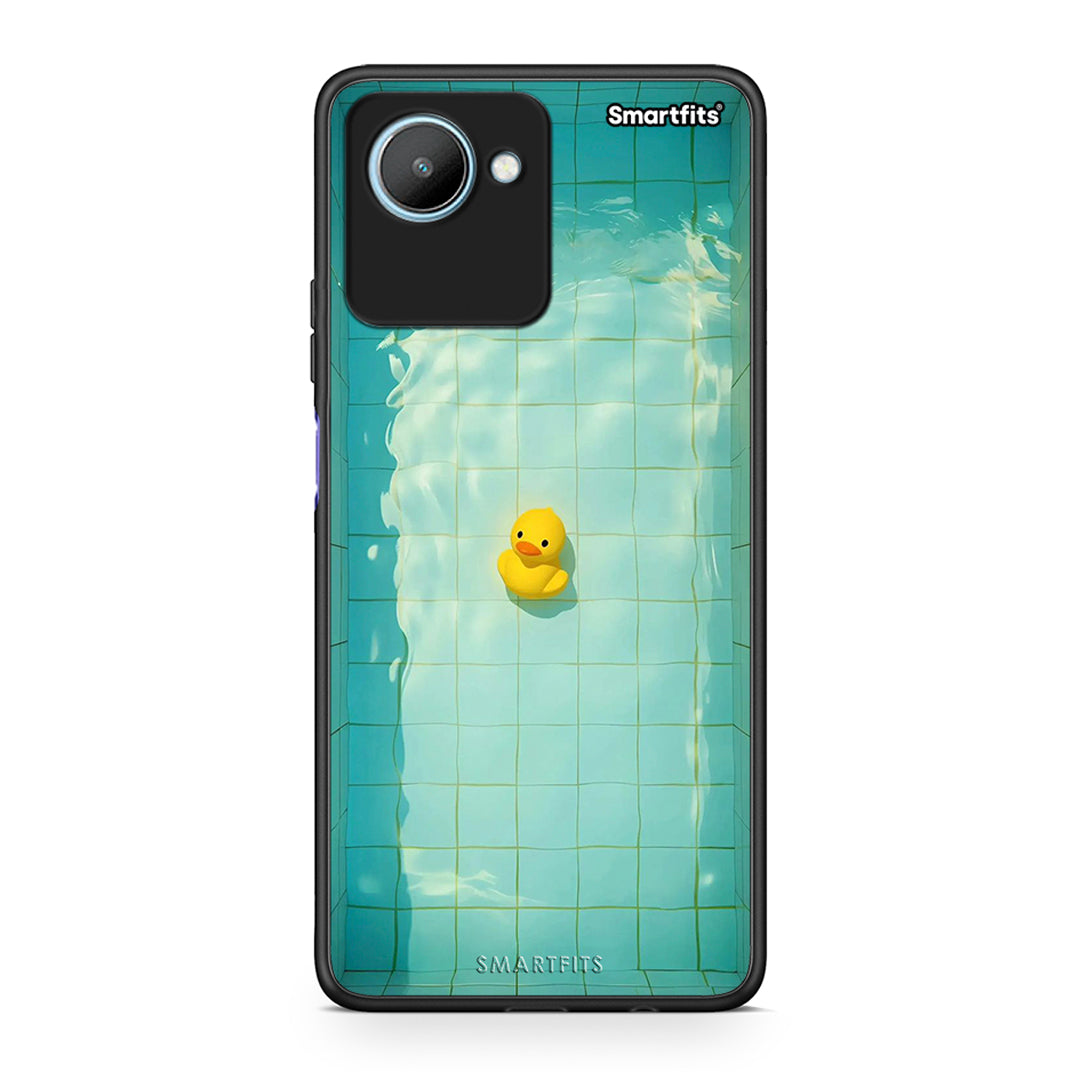 Θήκη Realme C30 Yellow Duck από τη Smartfits με σχέδιο στο πίσω μέρος και μαύρο περίβλημα | Realme C30 Yellow Duck Case with Colorful Back and Black Bezels