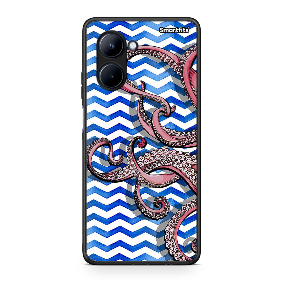 Θήκη Realme C33 Chevron Devilfish από τη Smartfits με σχέδιο στο πίσω μέρος και μαύρο περίβλημα | Realme C33 Chevron Devilfish Case with Colorful Back and Black Bezels