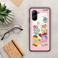 Thumbnail for Θήκη Realme C33 Cute Companion από τη Smartfits με σχέδιο στο πίσω μέρος και μαύρο περίβλημα | Realme C33 Cute Companion Case with Colorful Back and Black Bezels