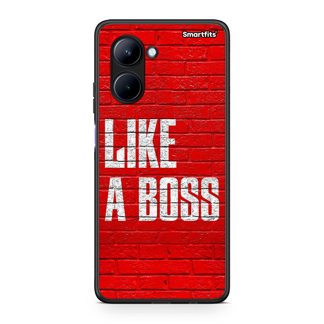 Θήκη Realme C33 Like A Boss από τη Smartfits με σχέδιο στο πίσω μέρος και μαύρο περίβλημα | Realme C33 Like A Boss Case with Colorful Back and Black Bezels