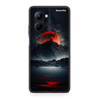 Thumbnail for Θήκη Realme C33 Red Full Moon από τη Smartfits με σχέδιο στο πίσω μέρος και μαύρο περίβλημα | Realme C33 Red Full Moon Case with Colorful Back and Black Bezels