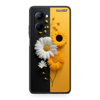 Thumbnail for Θήκη Realme C33 Yellow Daisies από τη Smartfits με σχέδιο στο πίσω μέρος και μαύρο περίβλημα | Realme C33 Yellow Daisies Case with Colorful Back and Black Bezels