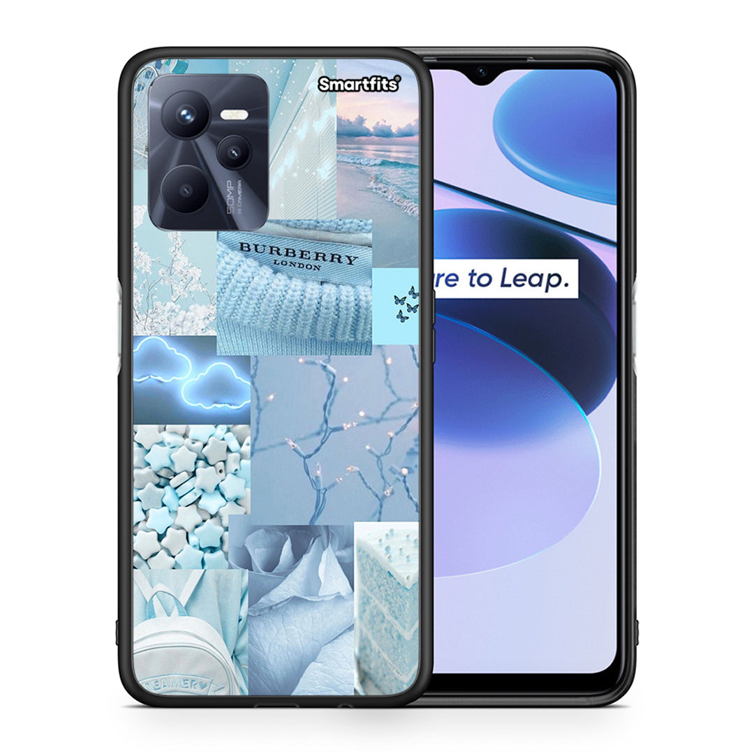 Θήκη Realme C35 Ciel Aesthetic Collage από τη Smartfits με σχέδιο στο πίσω μέρος και μαύρο περίβλημα | Realme C35 Ciel Aesthetic Collage case with colorful back and black bezels