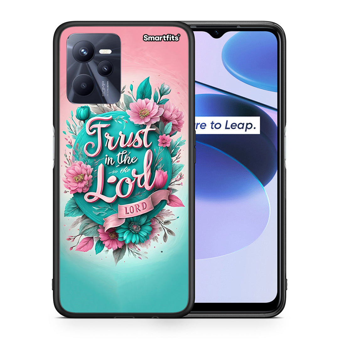 Θήκη Realme C35 Lord Trust από τη Smartfits με σχέδιο στο πίσω μέρος και μαύρο περίβλημα | Realme C35 Lord Trust case with colorful back and black bezels