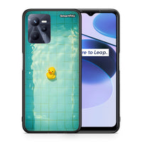 Thumbnail for Θήκη Realme C35 Yellow Duck από τη Smartfits με σχέδιο στο πίσω μέρος και μαύρο περίβλημα | Realme C35 Yellow Duck case with colorful back and black bezels