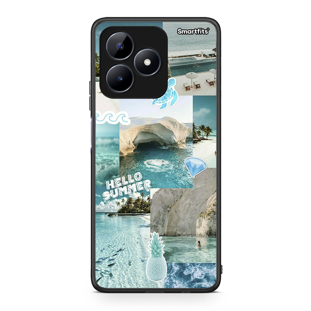 Realme C51 Aesthetic Summer Θήκη από τη Smartfits με σχέδιο στο πίσω μέρος και μαύρο περίβλημα | Smartphone case with colorful back and black bezels by Smartfits
